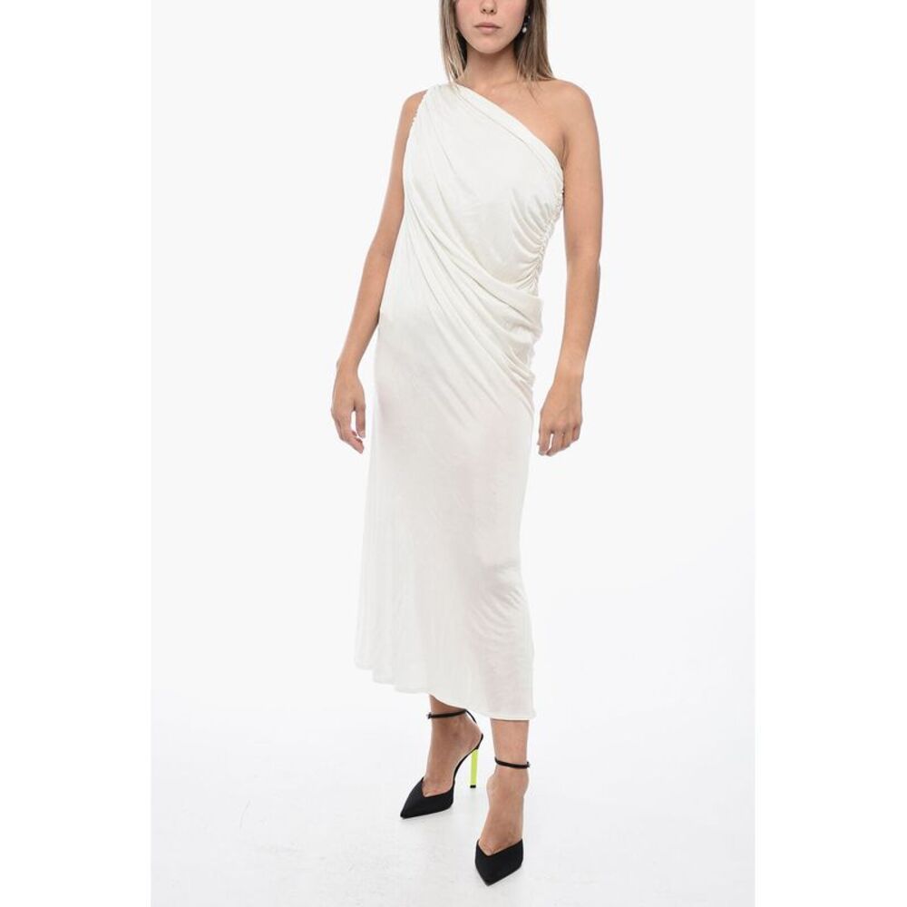 Draped One-Shoulder Dress